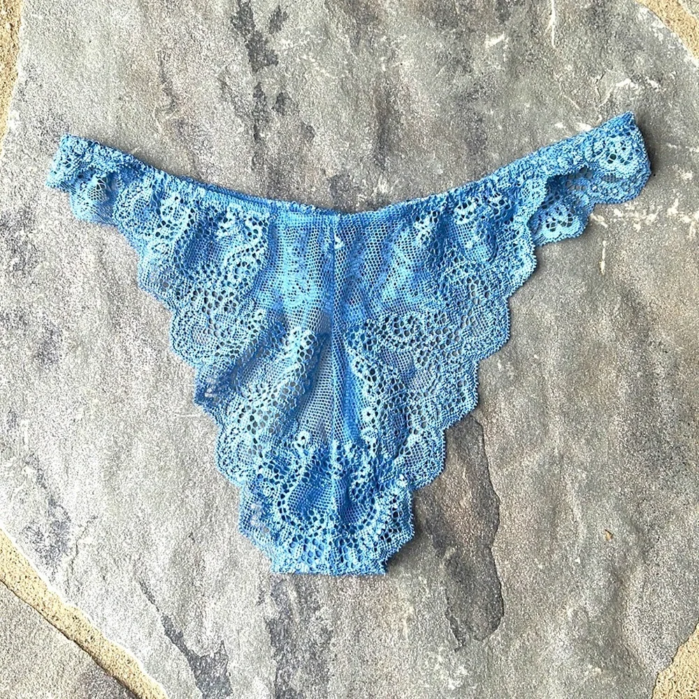 New🌟So Fine Lace Thong-Stone Blue